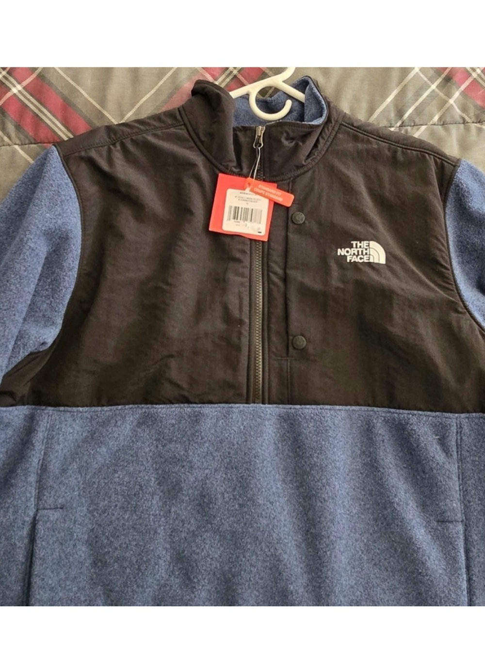 The North Face Blue and Black Lightweight Fleece Pullover Jacket